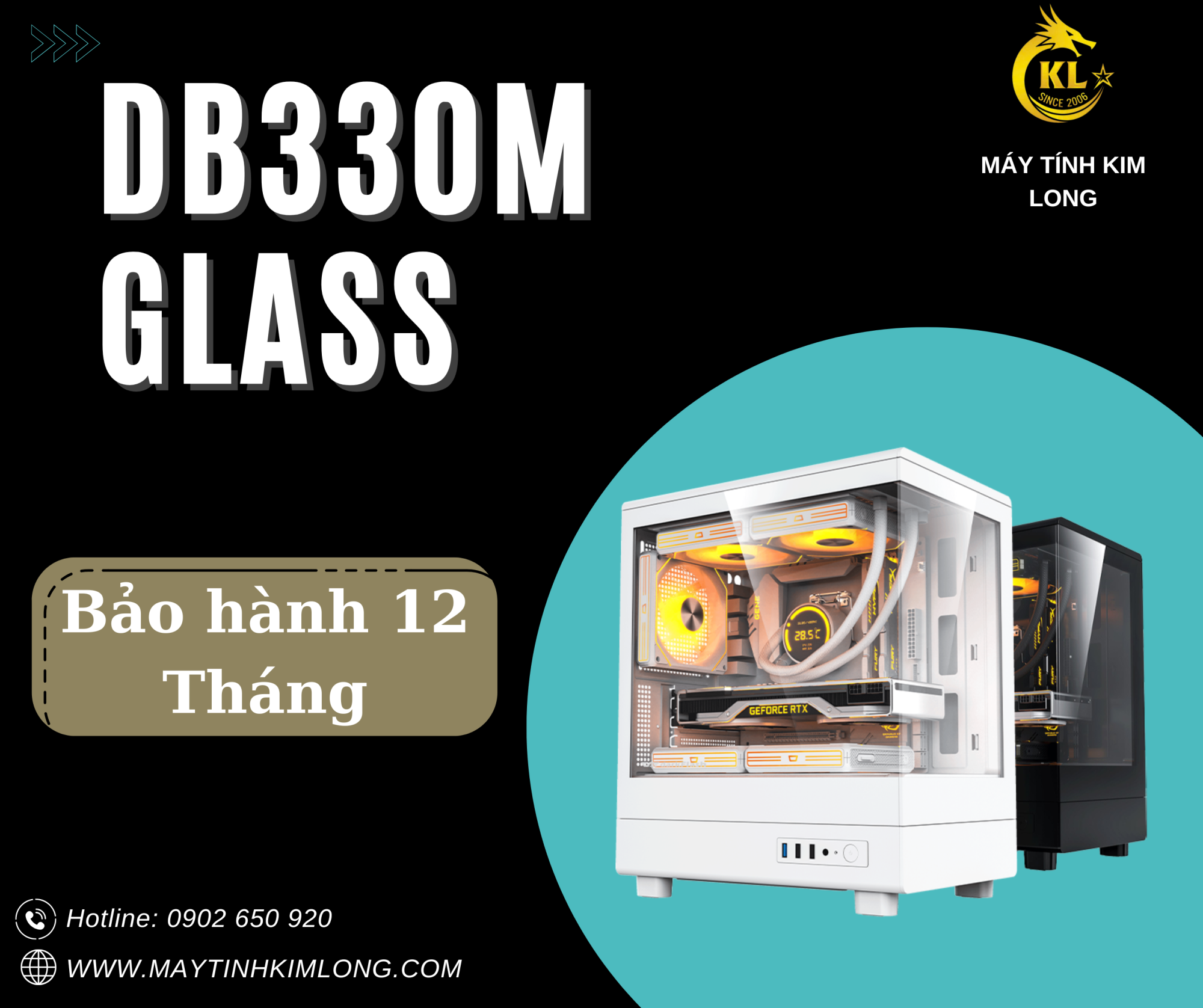 VỎ CASE MÁY TÍNH DARKFLASH DB330M GLASS (Full M-ATX)